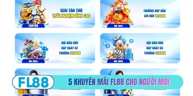 5 khuyến mãi FL88 cực hot cho người mới