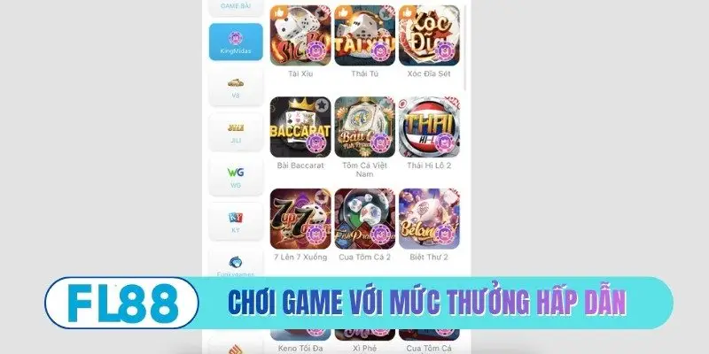 Chơi game với mức thưởng hấp dẫn